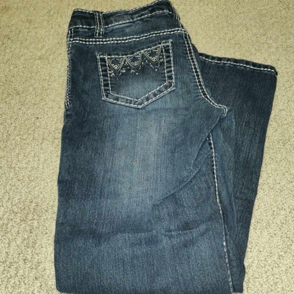 Girls Cherokee Embellished Stretch Jeans